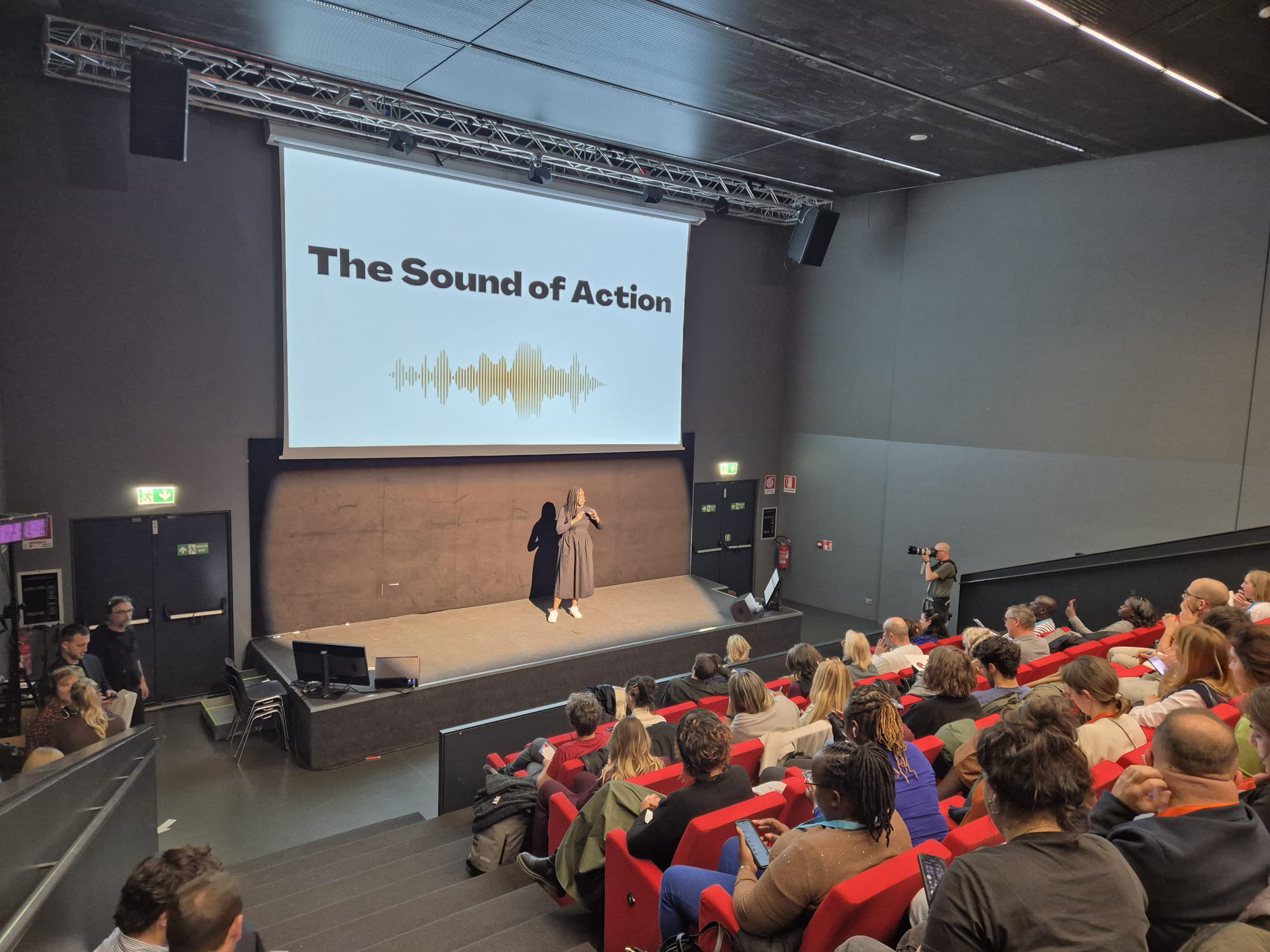 Georgina Wilson OBE presenting The Sound of Action